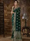 Dark Green Rang Roop Vol 6 Silk Designer Festival and Wedding Wear Embroidery Work Designer Rich Look Saree 4153